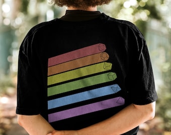 レトロD&Dダイスシャツ、ユニセックスRPG Tシャツ