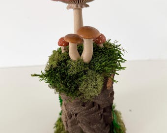Woodland Moss Mushrooms Forest Centerpiece Decor: Wedding Shower Fairy Garden Natural Botanicals