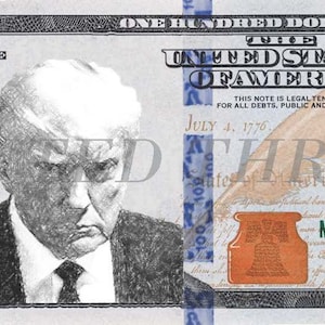 Trump 100 Dollar Bill Digital Download