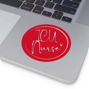 ICU rn Sticker, bottle sticker, nurse sticker, icu department Sticker, ICU rn bottle sticker, ICU rn sticker red