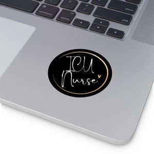 ICU rn Sticker, bottle sticker, nurse sticker, icu department Sticker, ICU rn bottle sticker, ICU rn sticker black, black icu nurse sticker