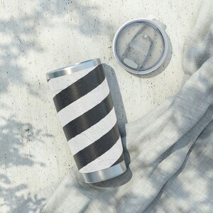 Stripe tumbler, 20 oz tumbler, vacuum sealed tumbler, unique tumbler, unique gift
