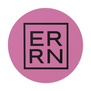ER RN Runde Vinyl Aufkleber, Notfall Krankenschwester Aufkleber