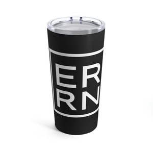 ER RN 20 oz Becher, Krankenschwester Becher, Krankenschwester Becher, ER Krankenschwester Becher, schwarzer Krankenschwester Becher