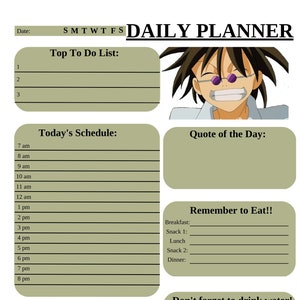 Undated Printable Daily Planner Pages
