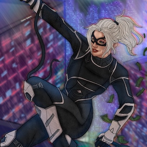Black Cat Print