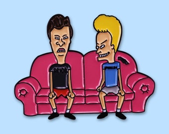 Beavis And Butthead Cartoon Pin Badge  | Pin Pins Badge Gift Jewellery Accessory Gift For Cartoon Retro Enamel Sticker Stickers Metal Cute