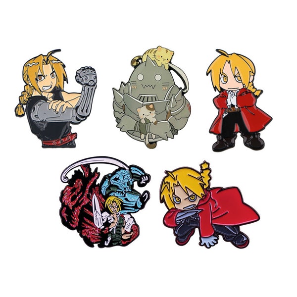 Fullmetal Alchemist Pin Anime Poster Badge | Badge Pin Pins Art Gift Decor Sticker Set Poster Print Artwork Retro Vintage Crest Cool Anime G