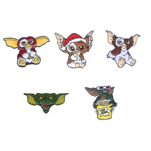 Gremlins Horror Movie Pin Badge Sticker | Pin Pins Badge Gift Jewellery Accessory Gift For Cartoon Retro Enamel Sticker Stickers Metal Cute