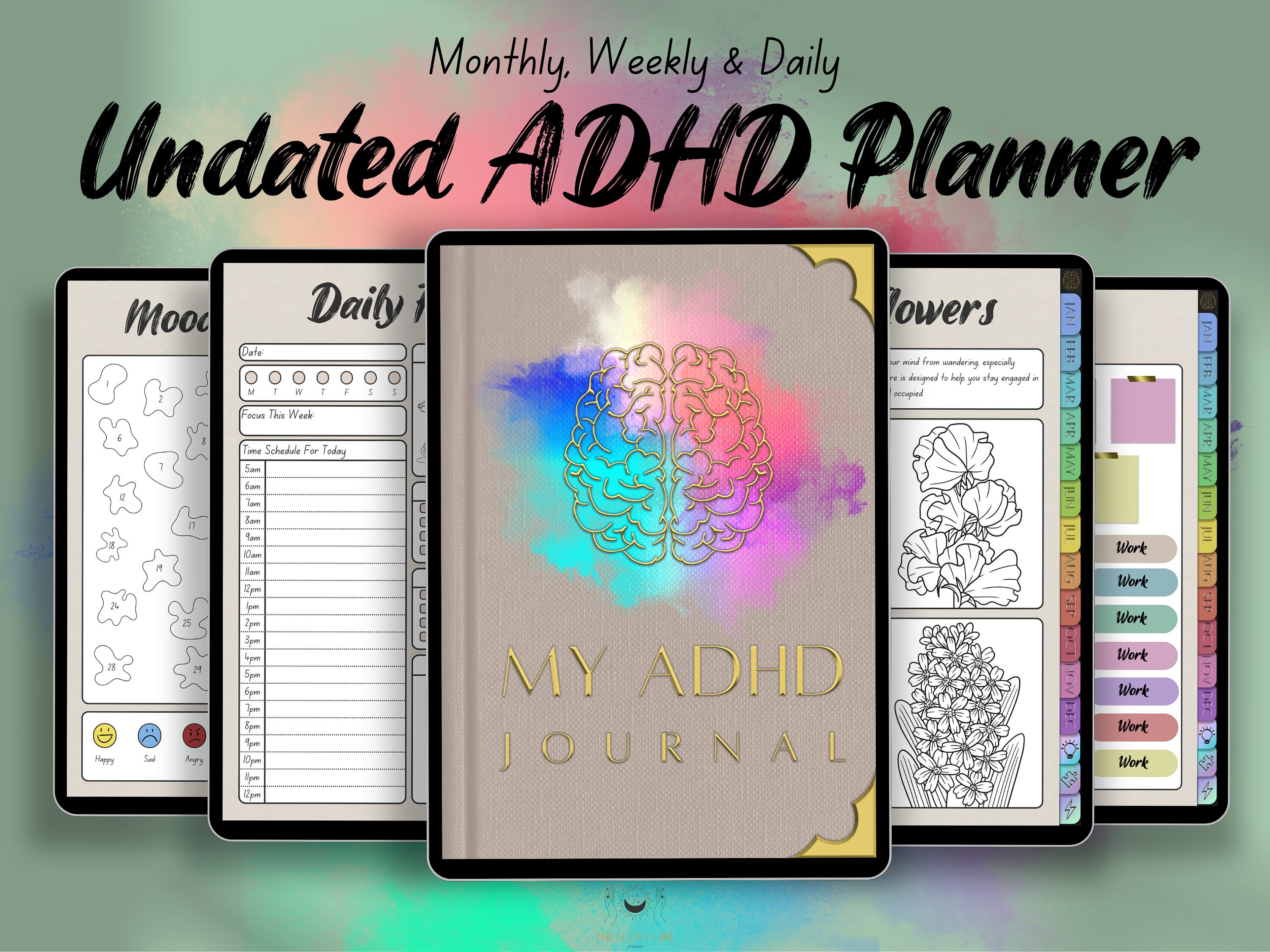ADHD Digital Planner, ADHD Planner, 2023 Digital Planner, Adult ADHD