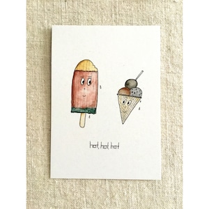 Carte postale Glace (enveloppe incluse)