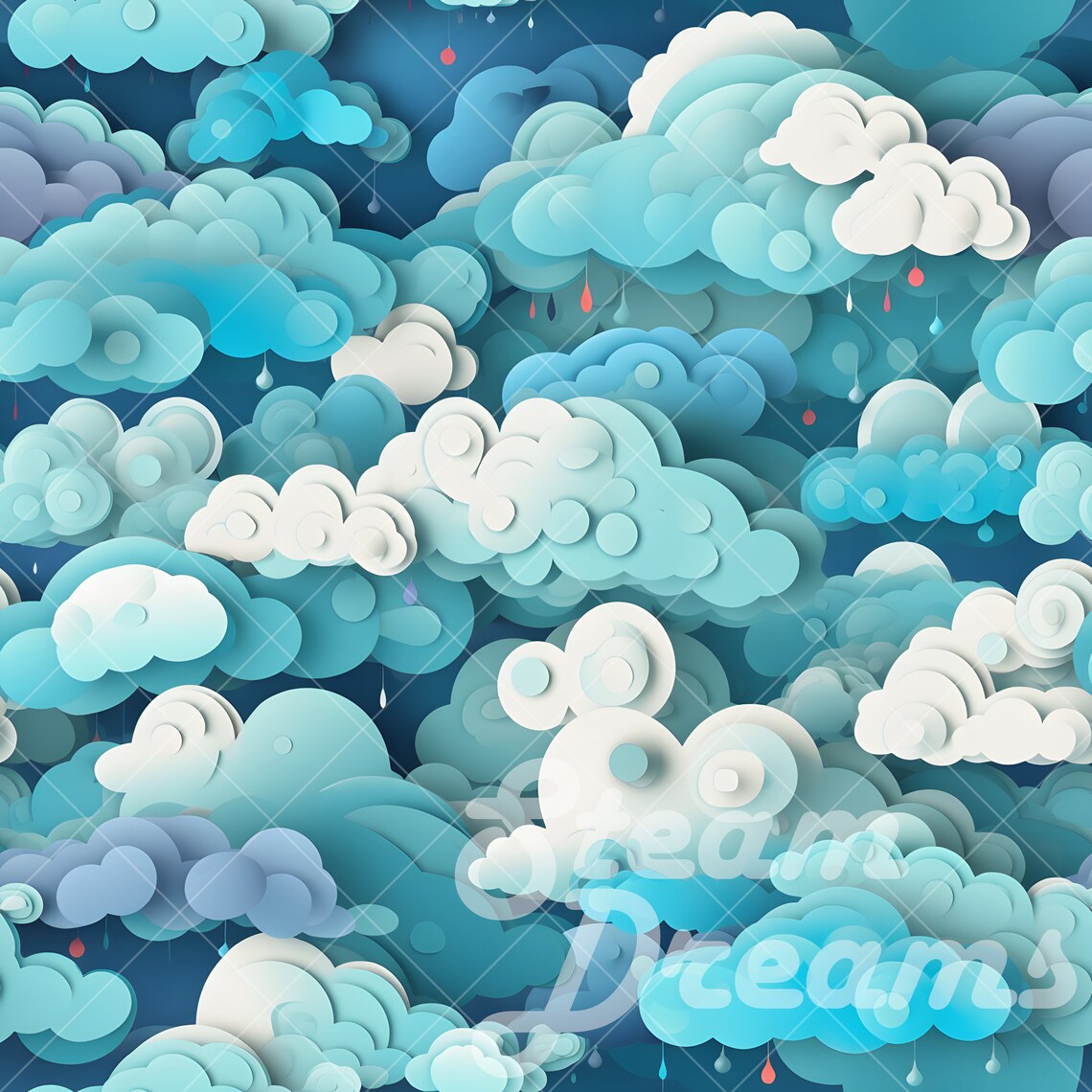 Paper Skies Digital Paper - Sky Backgrounds - Clouds - 12 Designs ...