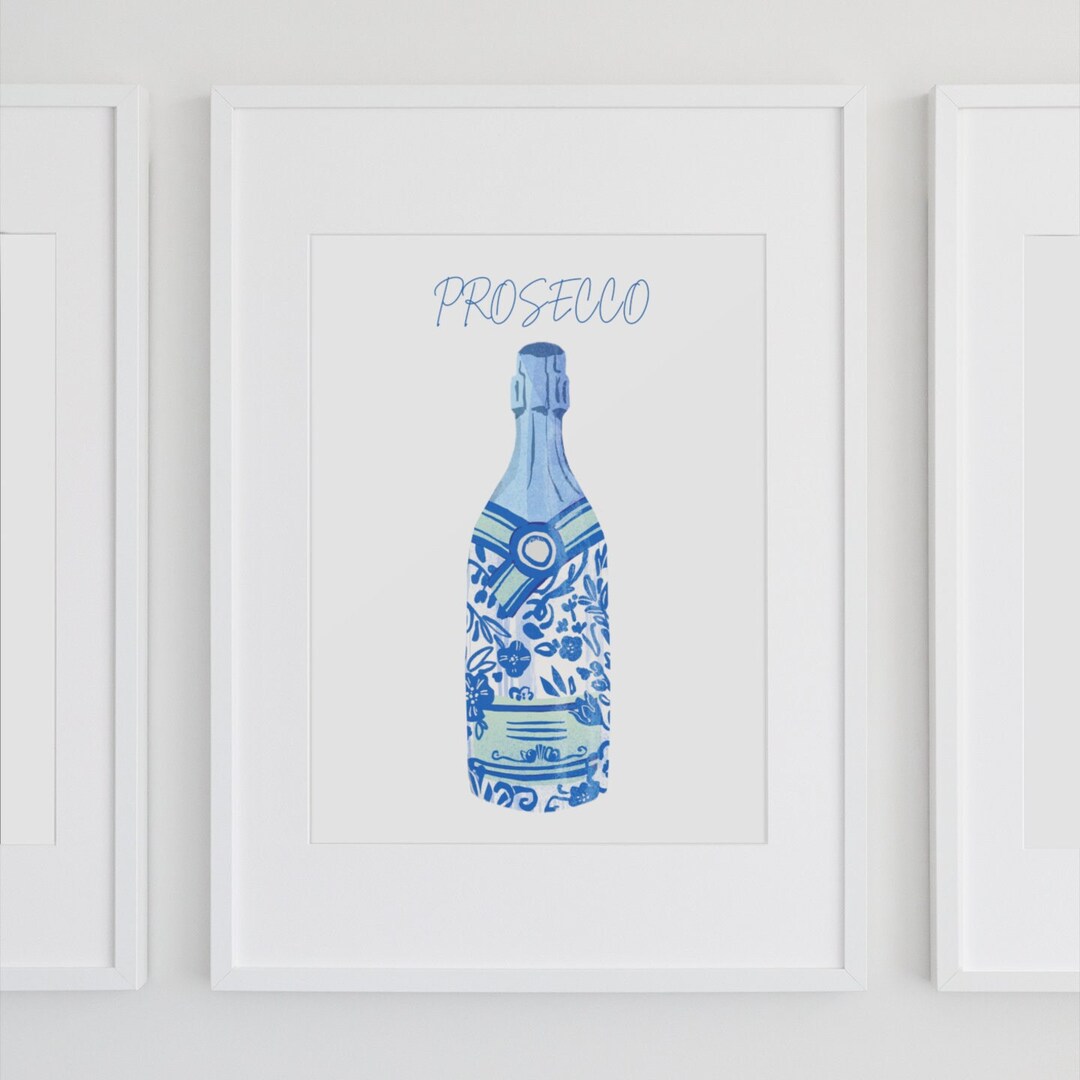 Bar Cart Print, Instant Download, Bar Cart Art, Printable, Champagne