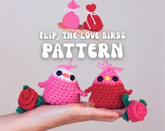 Flip, the love birds crochet PATTERN