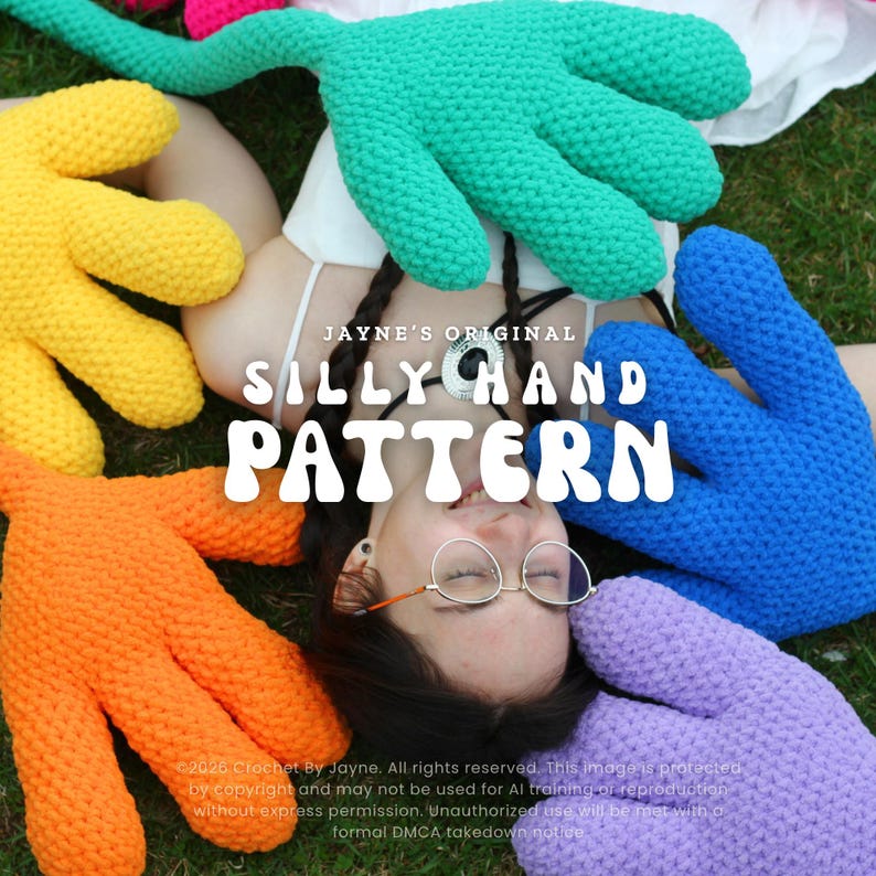 Silly Hand crochet PATTERN image 1