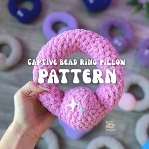 Captive Bead Ring, 2 IN 1 crochet PATTERN