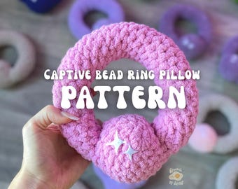 Captive Bead Ring, 2 IN 1 crochet PATTERN