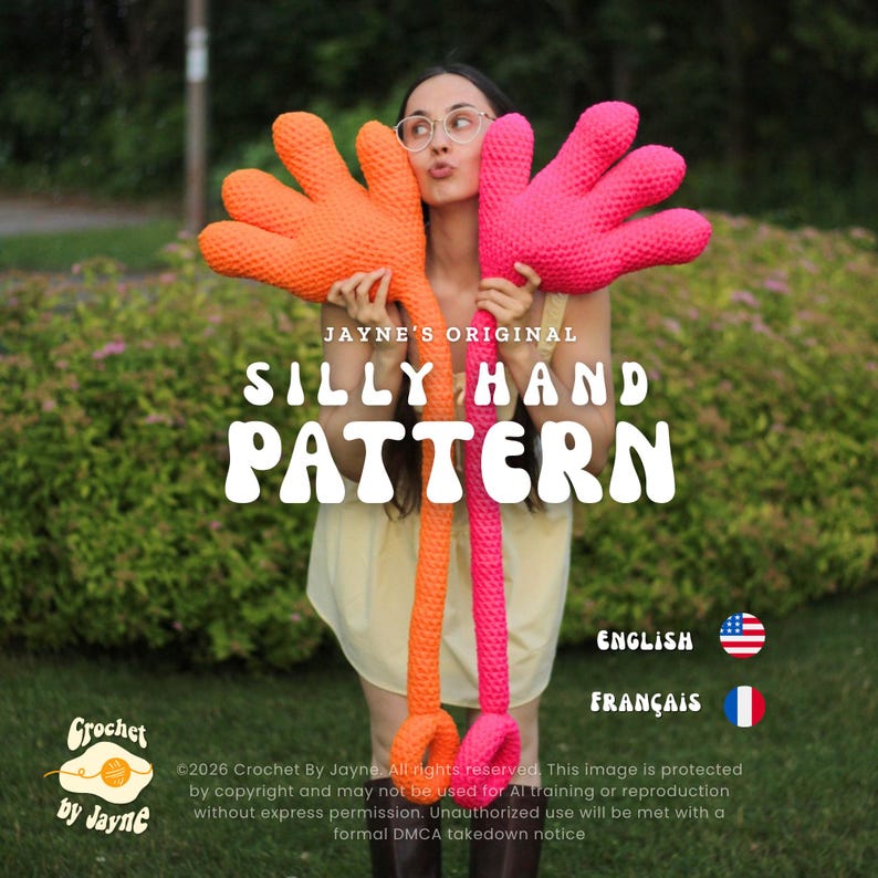 Silly Hand crochet PATTERN image 2