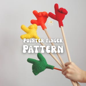 HÄKELANLEITUNG Zeigefinger mit der Hand benutzerdefinierte Geste.