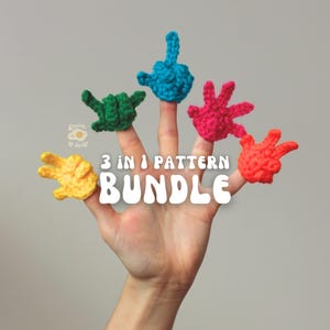 BUNDLE 3 in 1 Tiny Silly Hand Crochet Pattern