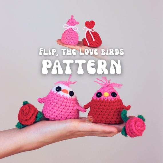 Flip, the love birds crochet PATTERN