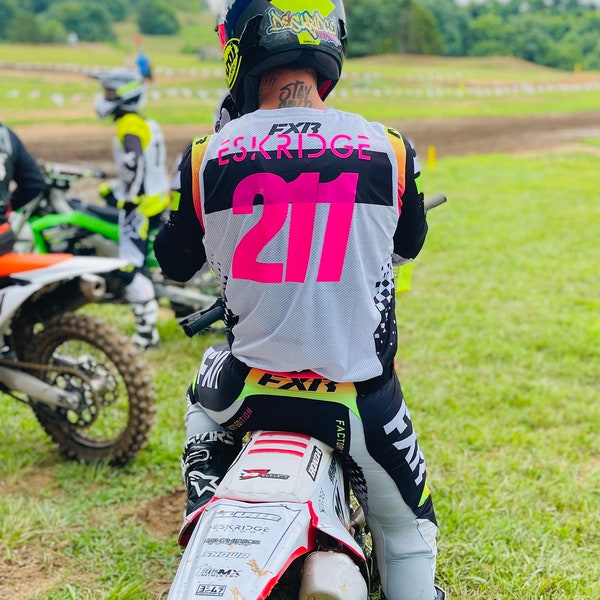 Iron On Custom Motocross Jersey Name and Number, Motocross Jersey  Name and Number, Custom MX Jersey Name and Number, Custom Moto Gear, Moto