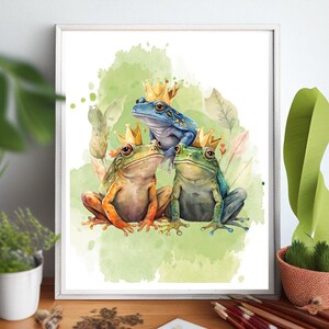 Frog kingdom,Digital Prints, Art, Wall Decor, Frogs