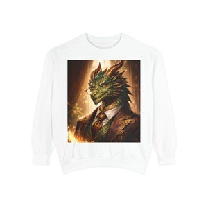 Victorian Lizard Gentleman Sweatshirt | Dapper Dragon Portrait