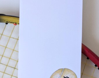 Coach 1 Tennis Notepad | 3.65 * 8.5 Notepad | 50 pages | Tennis watercolor print