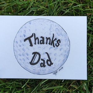 Carte de golf imprimable pour la fête des pères | Carte de vœux 5 x 7 | Téléchargement numérique | PDF | Instantané| Impression aquarelle | Merçi papa