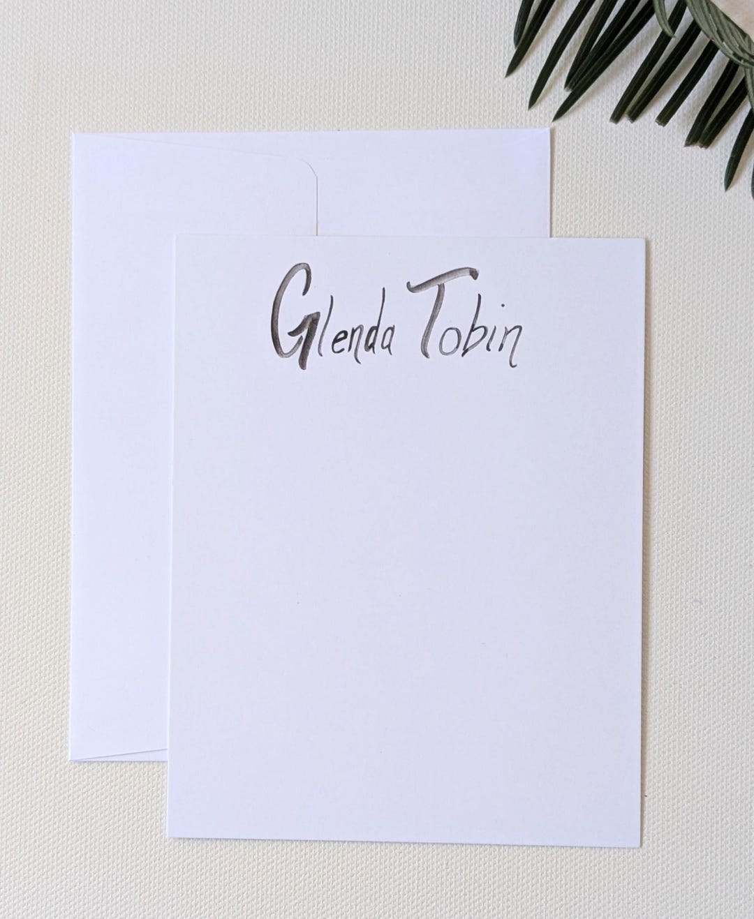 PERSONALIZED Handwritten Name Print Notecards |set of 24- 4.2 X 5.5 A2 ...