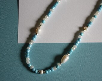 Retro Beaded Pearl Necklace