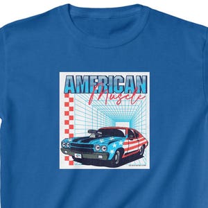 Kids American Muscle Car Shirt Vintage 1976 Cotton - Cool Shirts And Tops Co