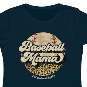Womens Organic Baseball Mama Shirt Cotton - Cool Shirts and Tops Co