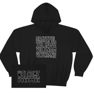 Vietnam Veterans Grateful Hoodie 18500 (front/back) - Cool Shirts and Tops Co
