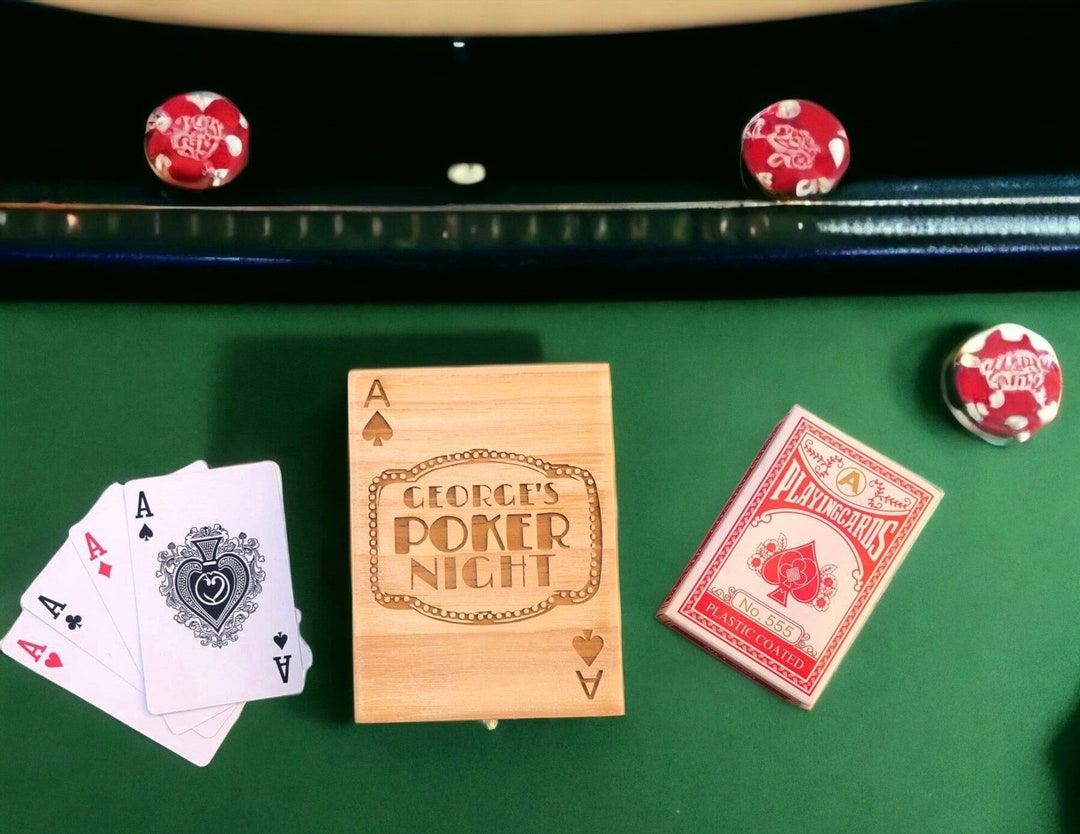 Personalised Wooden Playing Card Box Gift for Card Lovers Etsy