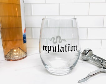 Reputation Wine Glass: Custom Era Gift
