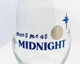 Meet Me at Midnight | Midnights Wine Glass | Taylor Midnights | Gift for Swiftie