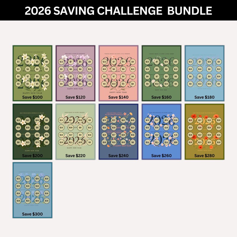 Ultimate Savings Challenge Bundle Printable, 87 Mini A6 Money Saving ...