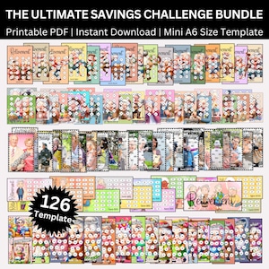 Ultimative Mega Old Age Altersspar-Challenge druckbare Bündel, Seniorensparmappe für Großmütter, Altersrentenkassen-Tracker