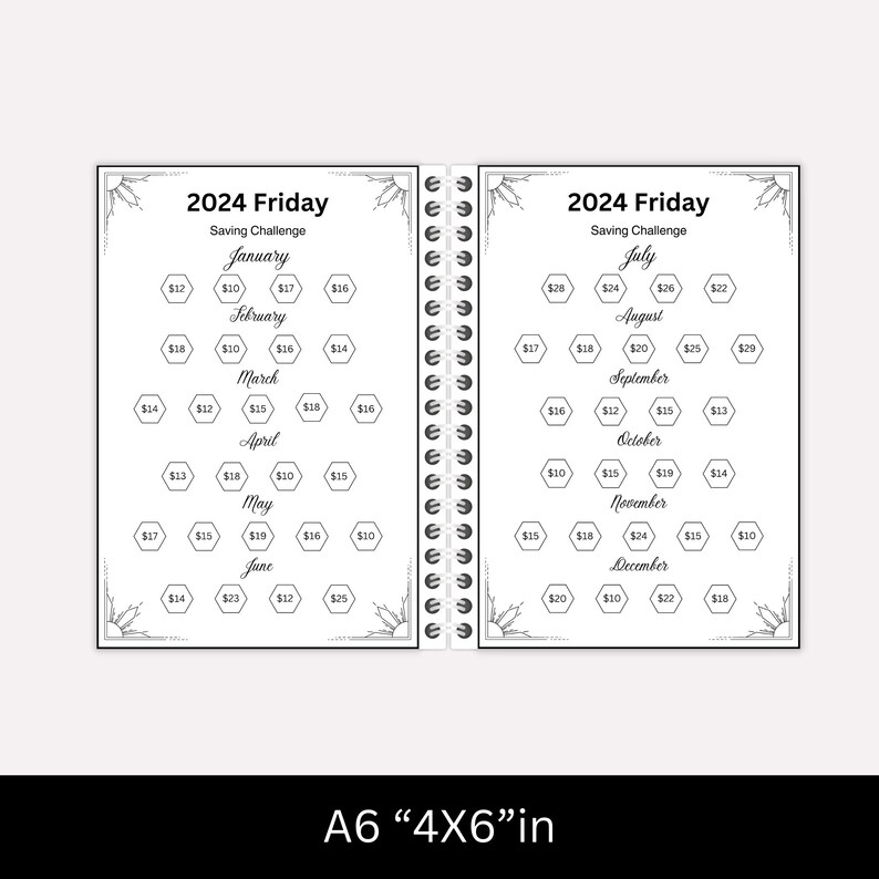2024 Friday Saving Challenge Printable, Every Fridays Savings Challenge