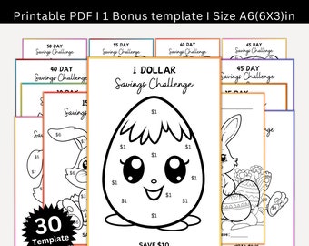 Coloring Savings Challenge Printable Bundle, Mini A6 Low Income Saving Challenge, Money Savings Trackers, Budget Binder, Envelope Challenge