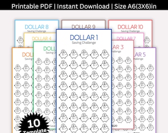 Low Income Savings Challenges Printable Bundle, A6 Mini Saving Challenge, Money Savings Tracker, Cash Envelope Challenge, Budget Planner
