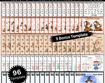 96 Printable Savings Challenge Bundle, A6 Cash Envelope Savings Trackers, PDF Budget Binder, Cash Stuffing Template, Money Saving Challenges