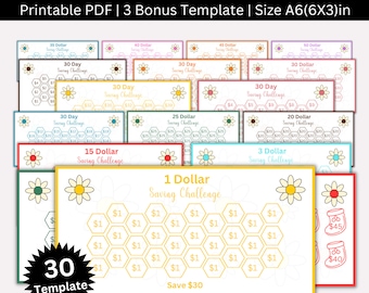 Low Income Savings Challenge Printable Bundle, Mini A6 Saving Challenge, Money Savings Trackers, Cash Budget Binder, Envelope Challenge