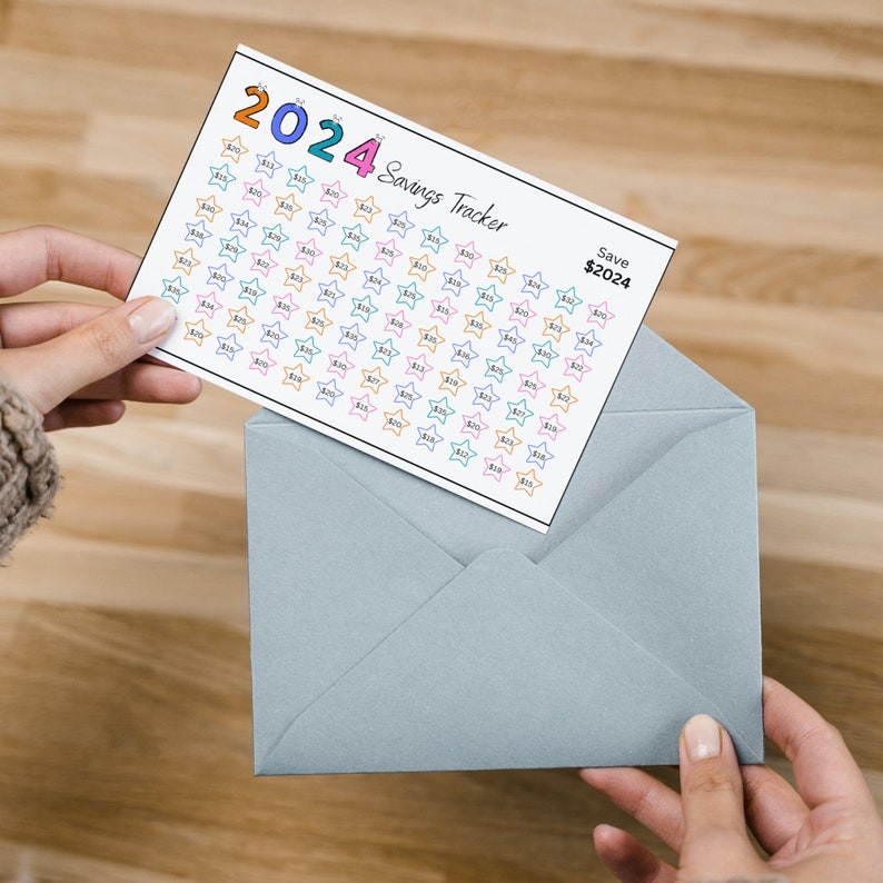 2024 Saving Challenge Printable, Save 2024 in 2024, 2024 Money Saving