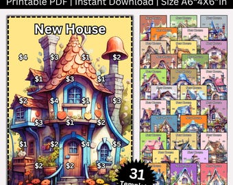 New House Savings Challenge Printable Bundle, House Down Payment Saving Envelopes Challenges, Money Tracker, Homeowner Fund Budget Binder