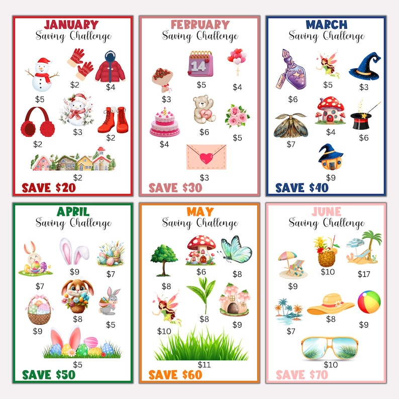 a poster with a bunch of different items on it