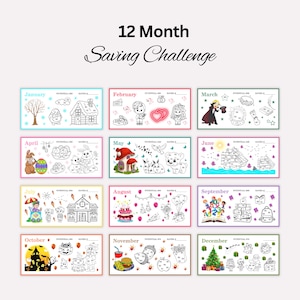 twelve months of the year coloring pages