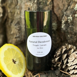 Magnesium Zinc Tallow Deodorant- All natural, clean ingredient Deodorant in Fresh Lemon